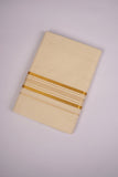 GLD-119C CREAM DOUBLE DHOTI  4.00 MTR