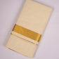 GLD-103C CREAM DOUBLE DHOTI  4.00 MTR