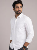 Mega Formal White Shirt For Men-Apple Cut