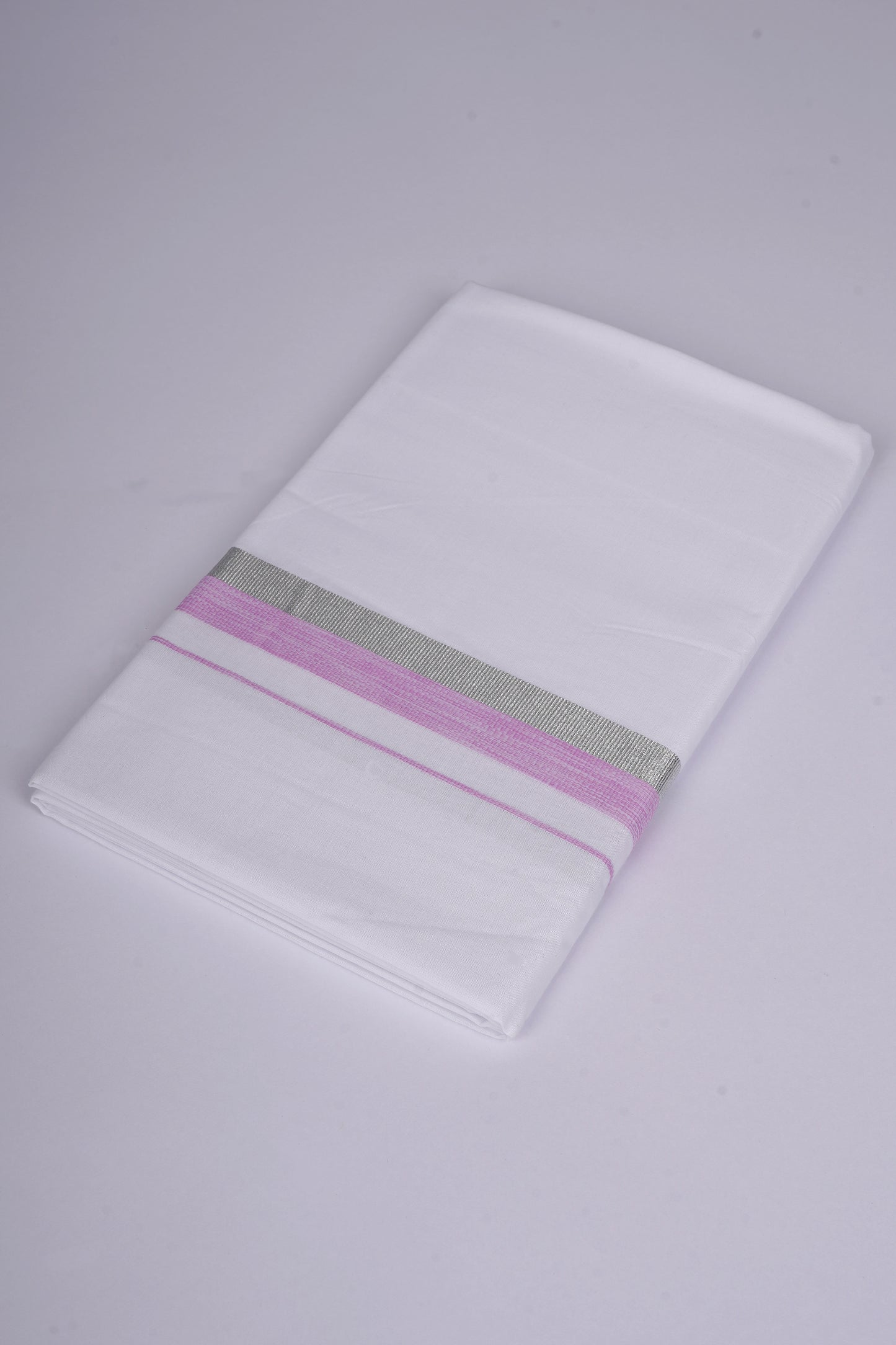 FS-124 W/S DHOTI  1.90 MTR - Silver Pink