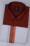 Boston Fancy Double Set F/S - (Assorted Pattern) - 21551 Brown