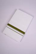 Mens Cotton Blend White Dhoti Double Small  Border 3.80 m|HD-25 OLIVE GREEN