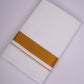 GLD-34 WHITE DOUBLE DHOTI  3.80 MTR