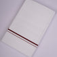 SD-03 WHITE DOUBLE DHOTI  3.80 MTR - maroon