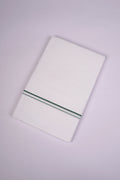 Mens White Double Dhoti 100% Cotton with Small Border - 4.00M | SD-16-Dark Green