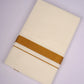 GLD-96C CREAM DOUBLE DHOTI  3.80 MTR