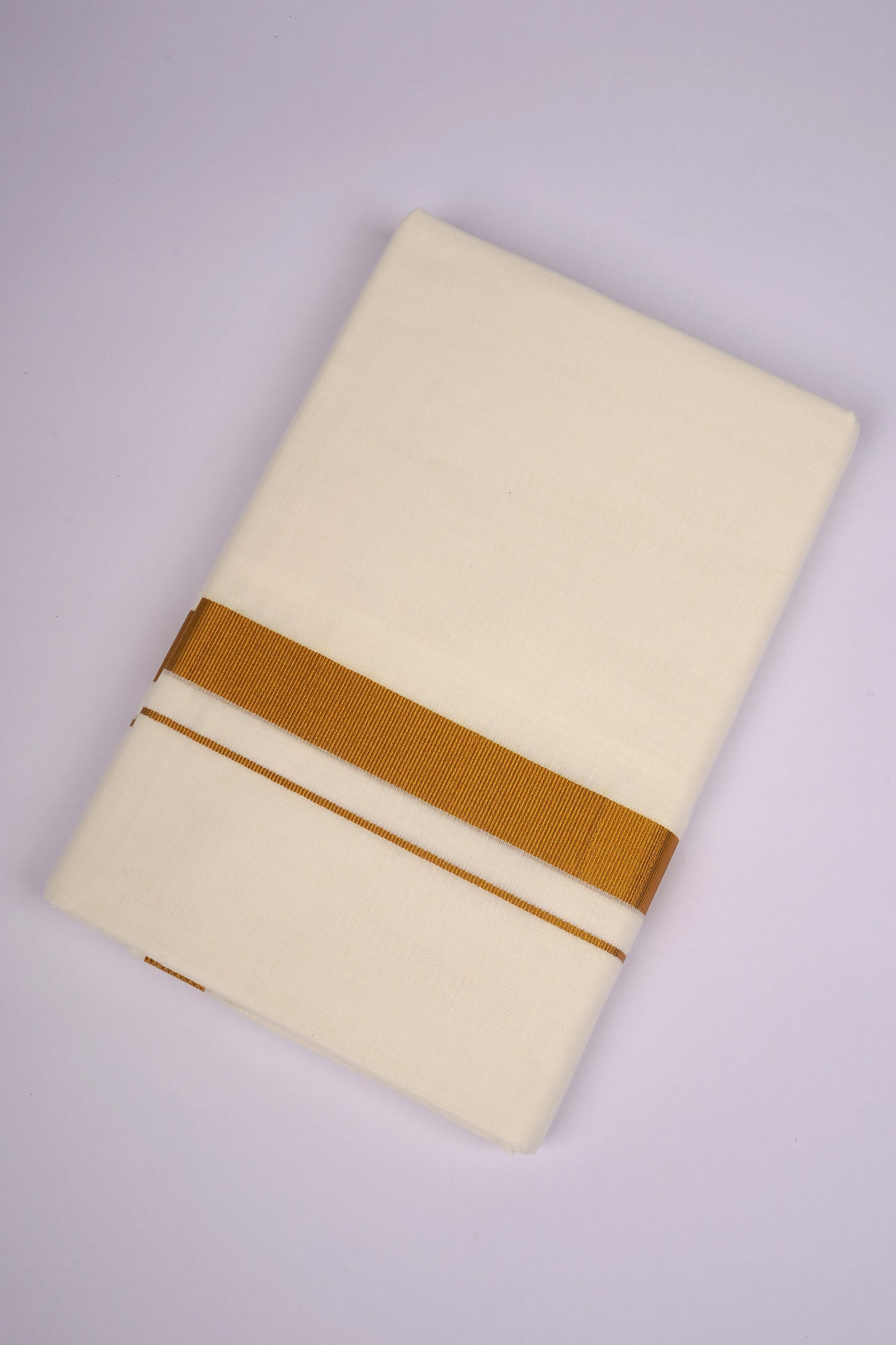 GLD-96C CREAM DOUBLE DHOTI  3.80 MTR
