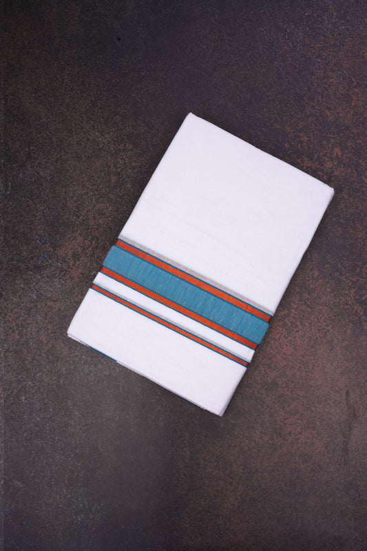 FD-176 W/D DHOTI 3.80 MTR-Light Blue