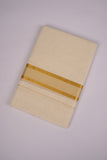 GLD-124C CREAM DOUBLE DHOTI  4.00 MTR
