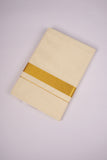 GLD-12C CREAM DOUBLE DHOTI  4.00 MTR