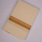 GLD-166C CREAM DOUBLE DHOTI  4.00 MTR