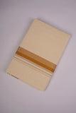 GLD-166C CREAM DOUBLE DHOTI  4.00 MTR