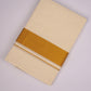 GLD-94C CREAM DOUBLE DHOTI  3.80 MTR