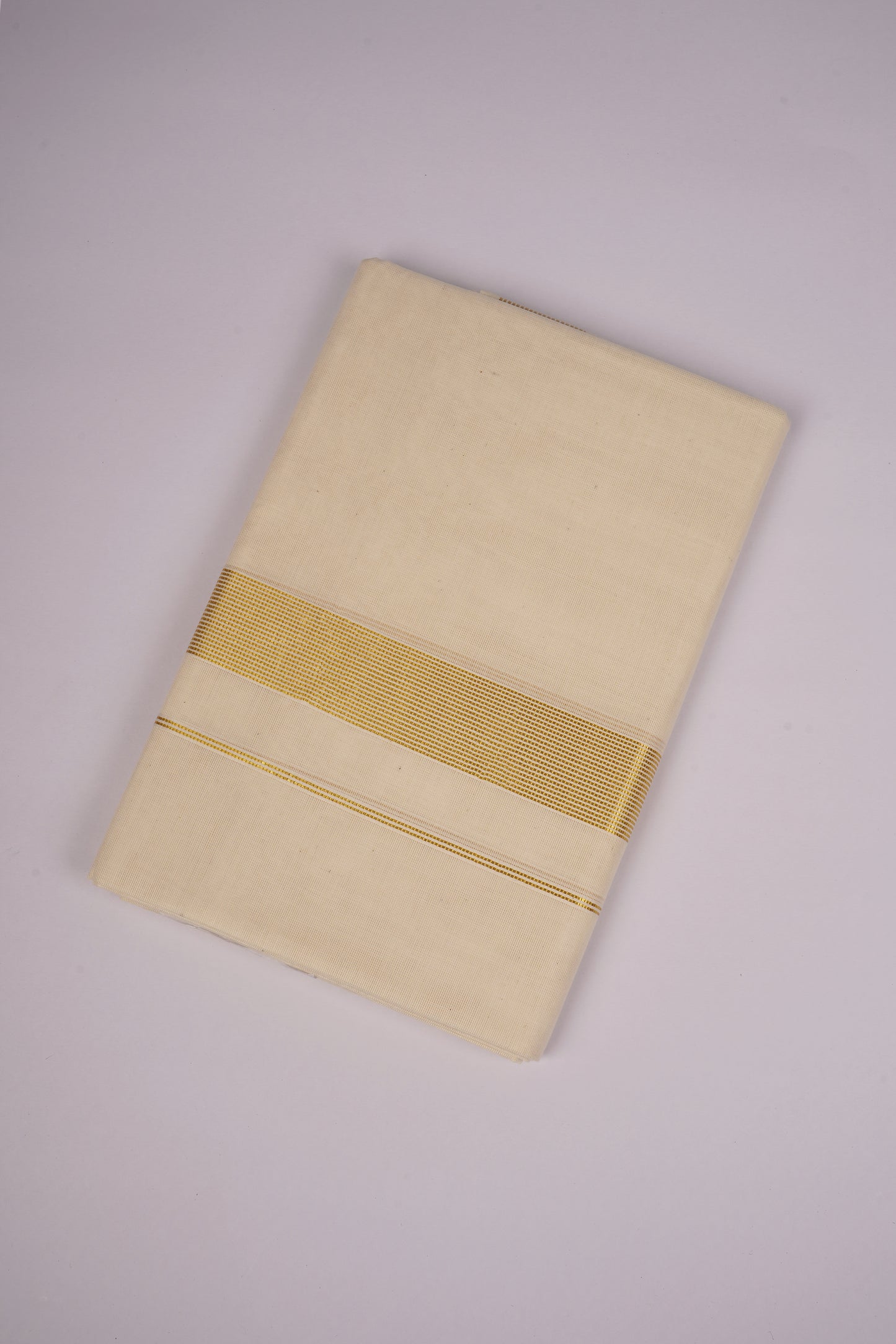GLD-123C CREAM DOUBLE DHOTI  4.00 MTR