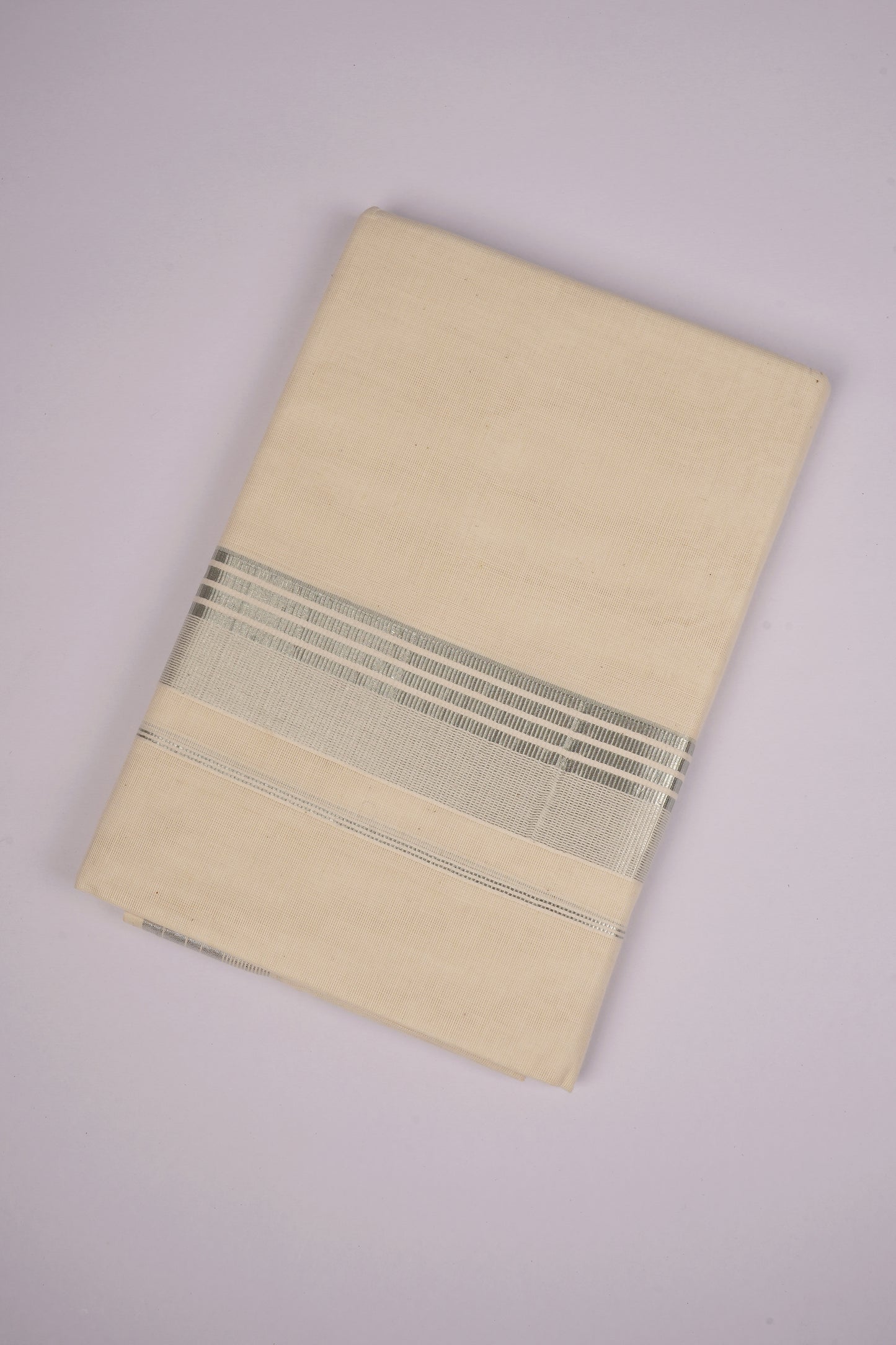 SLD-81C CREAM DOUBLE DHOTI  4.00 MTR