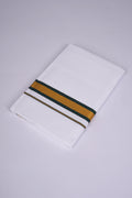 FS-103 W/S DHOTI 2.00 MTR - GOLD DARK GREEN