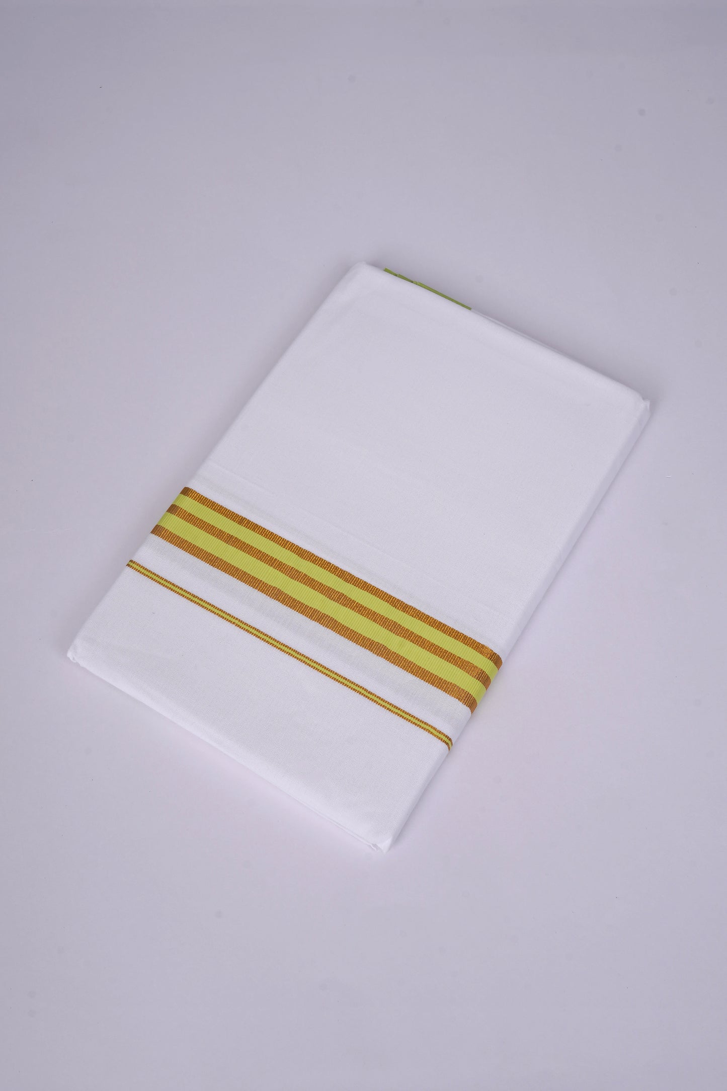 FS-107 W/S DHOTI 2.00 MTR - GOLD LIGHT GREEN