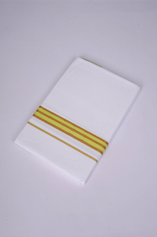 FS-107 W/S DHOTI 2.00 MTR - GOLD LIGHT GREEN