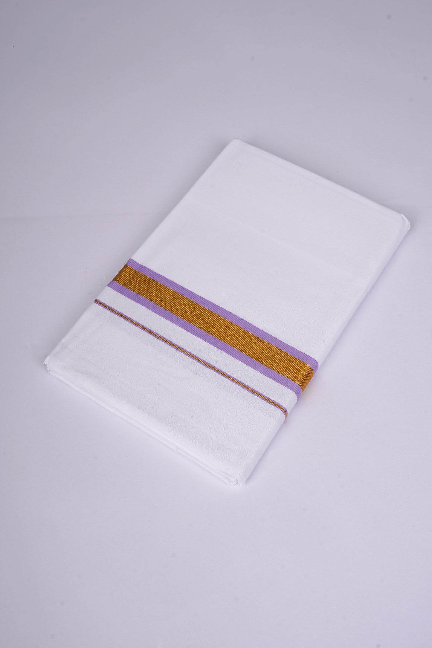 FS-103 W/S DHOTI 2.00 MTR - GOLD LIGHT VIOLET
