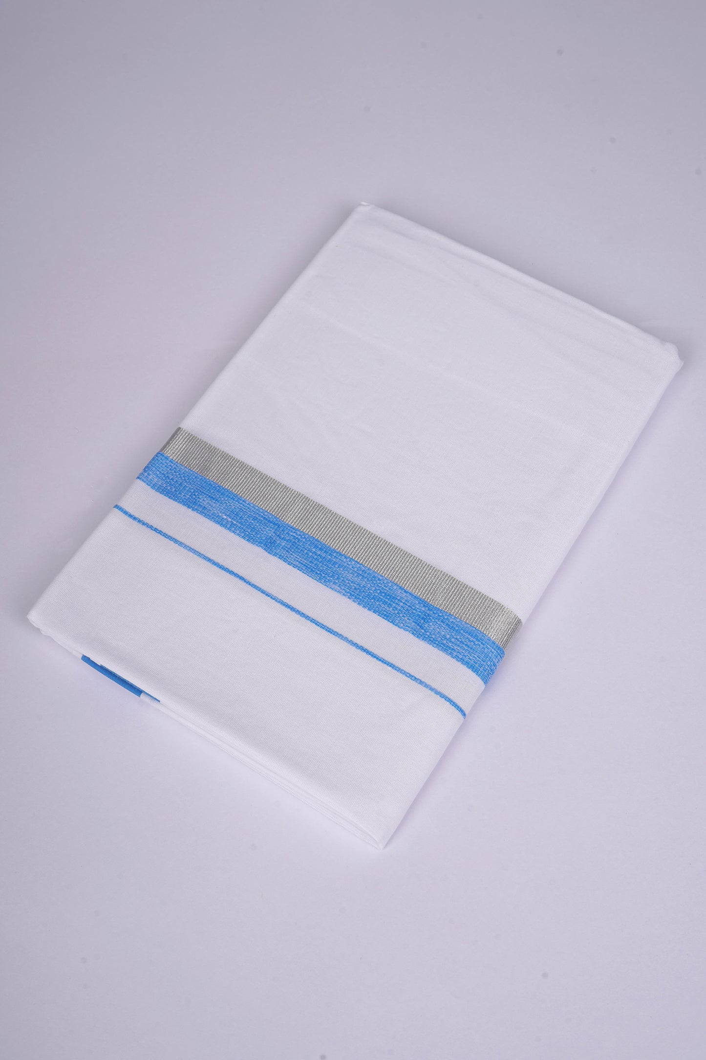 FS-124 W/S DHOTI  1.90 MTR - Silver Blue