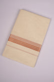 COPPER-04C CREAM DOUBLE DHOTI  4.00 MTR