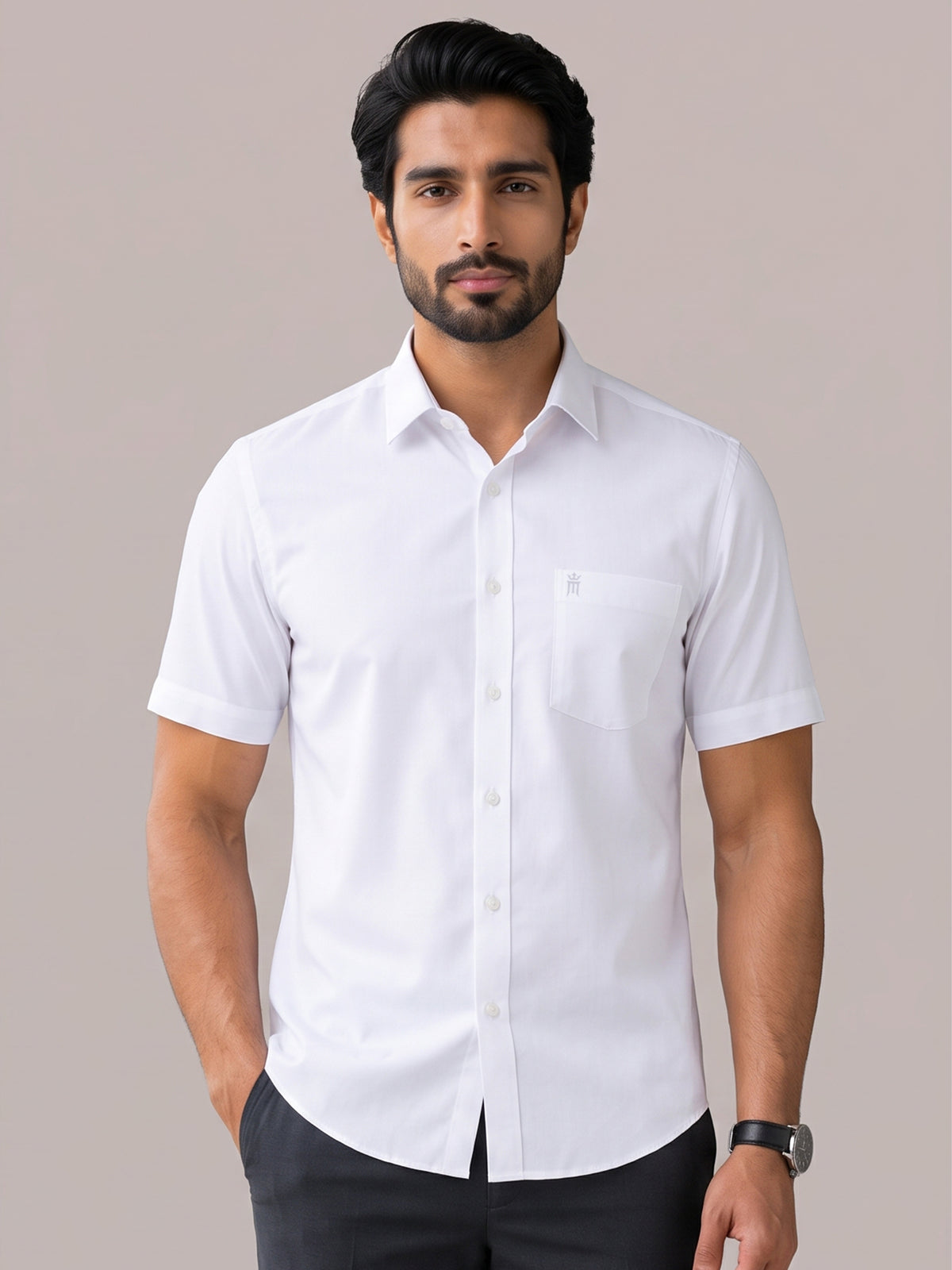 Spray Park Formal White Shirt For Men