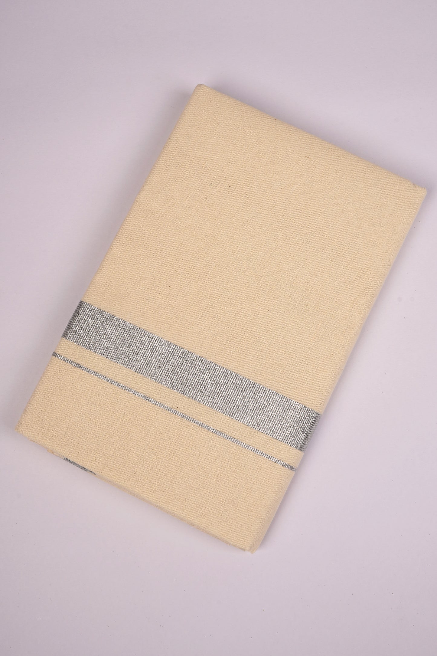 SLD-45C CREAM DOUBLE DHOTI  3.80 MTR