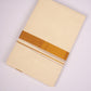GLD-02C CREAM DOUBLE DHOTI  3.80 MTR