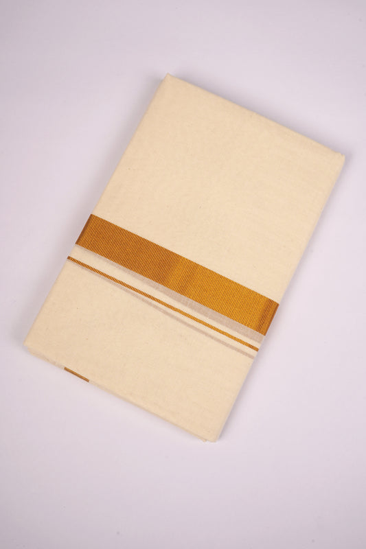 GLD-02C CREAM DOUBLE DHOTI  3.80 MTR