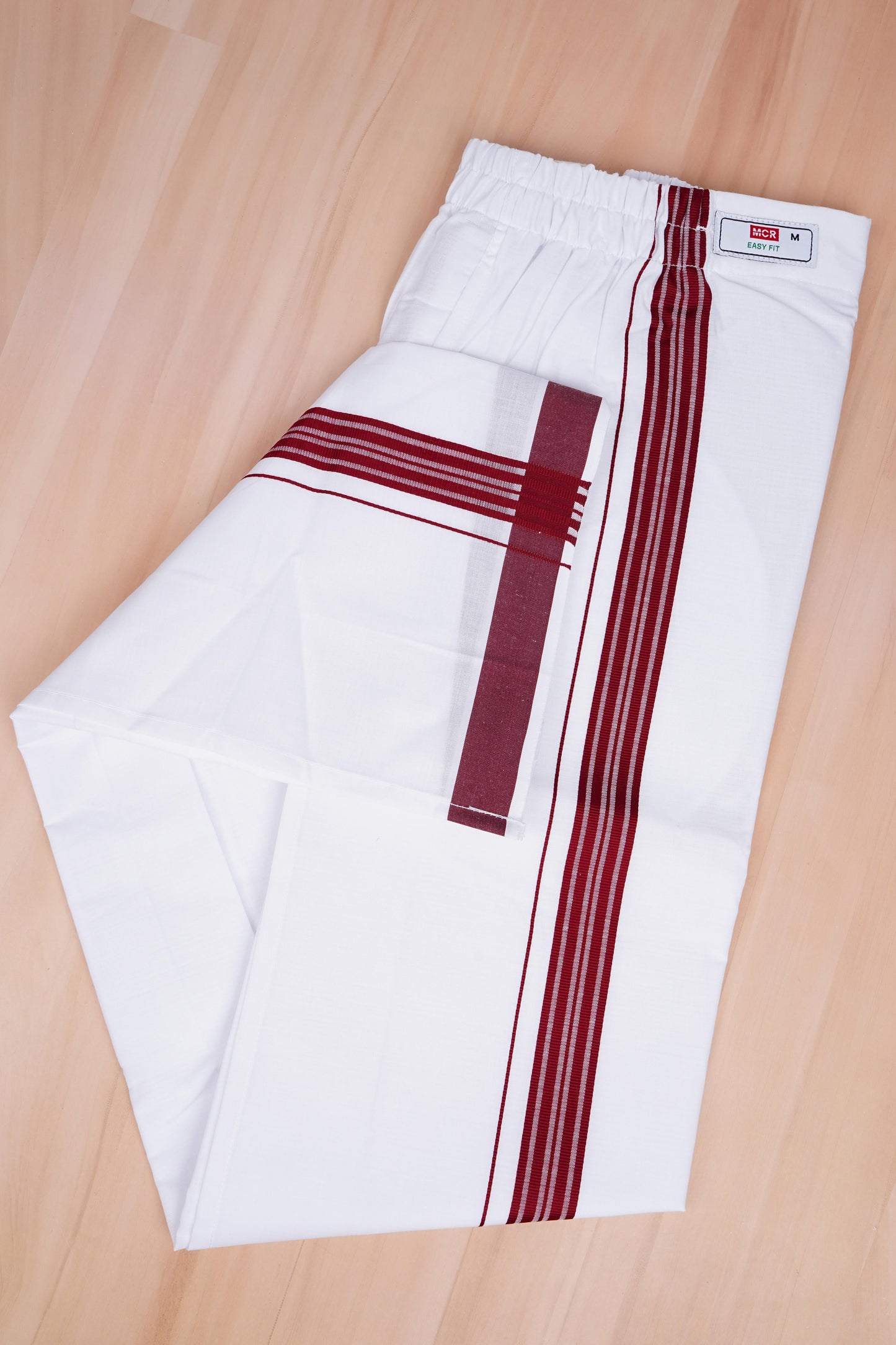 Easy Fit Fancy W/S Dhoti - Maroon
