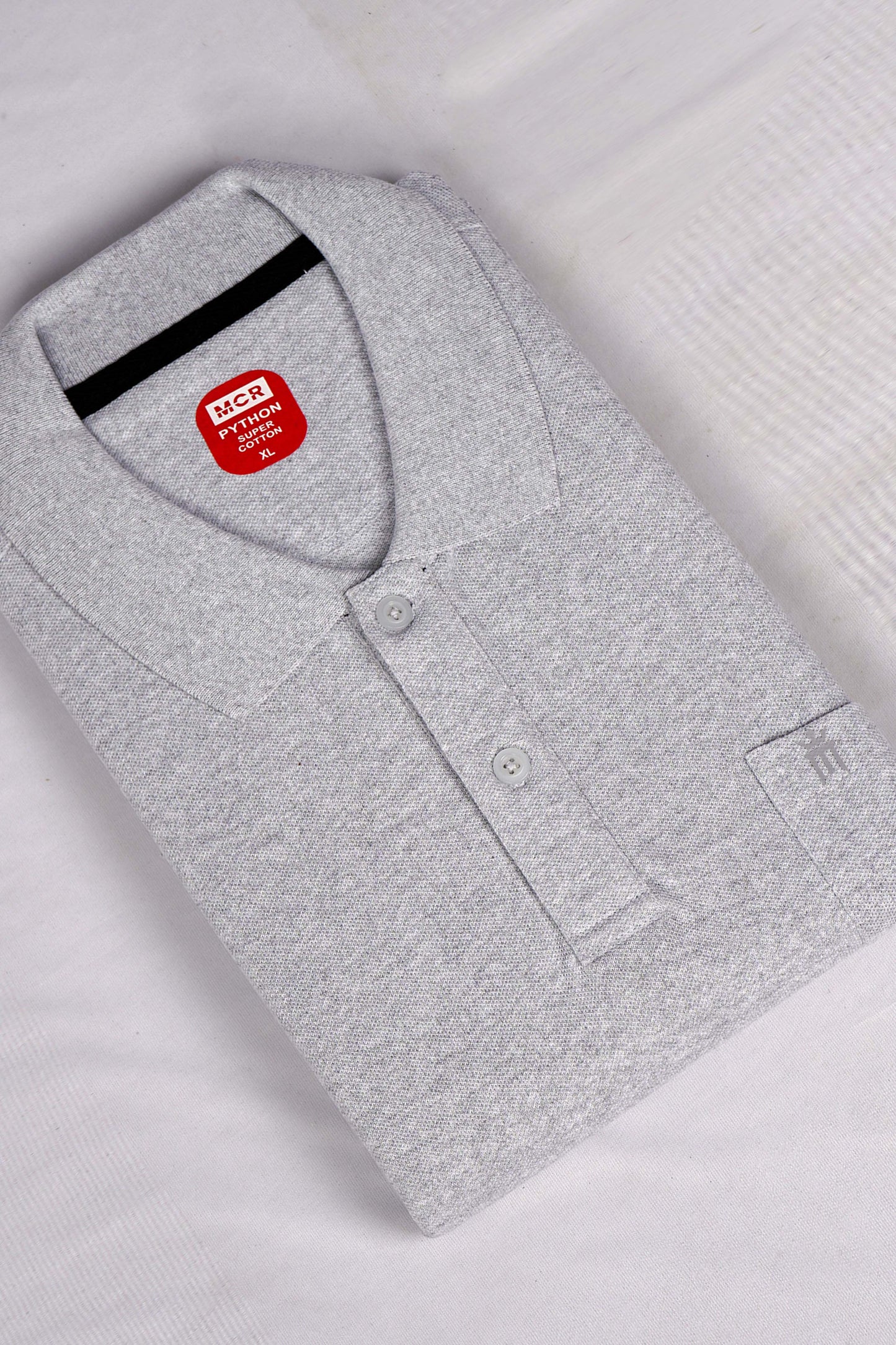 Python Plain WHITE MILANGE Color T-Shirt - 70010