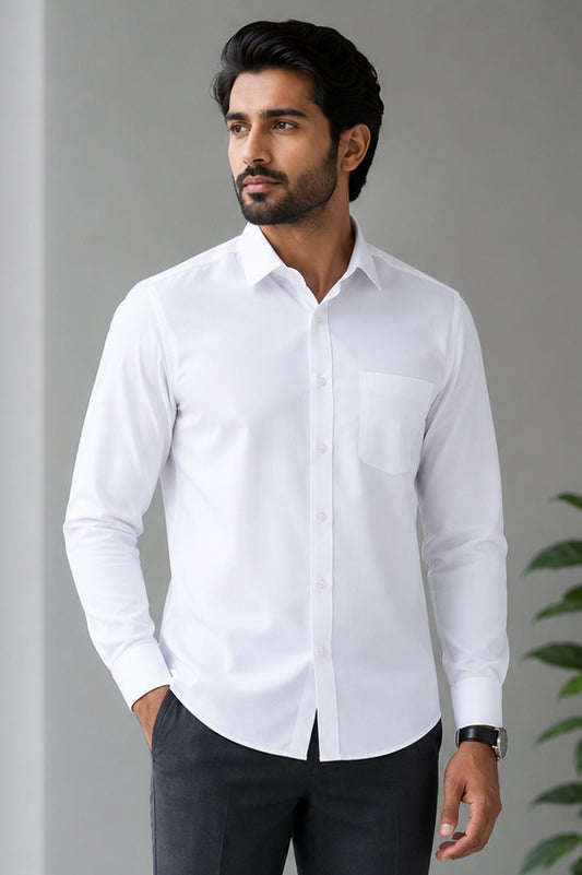 Spray Park Formal White Shirt For Men