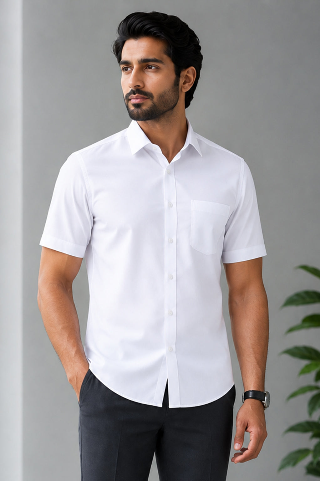 Spray Park Formal White Shirt For Men