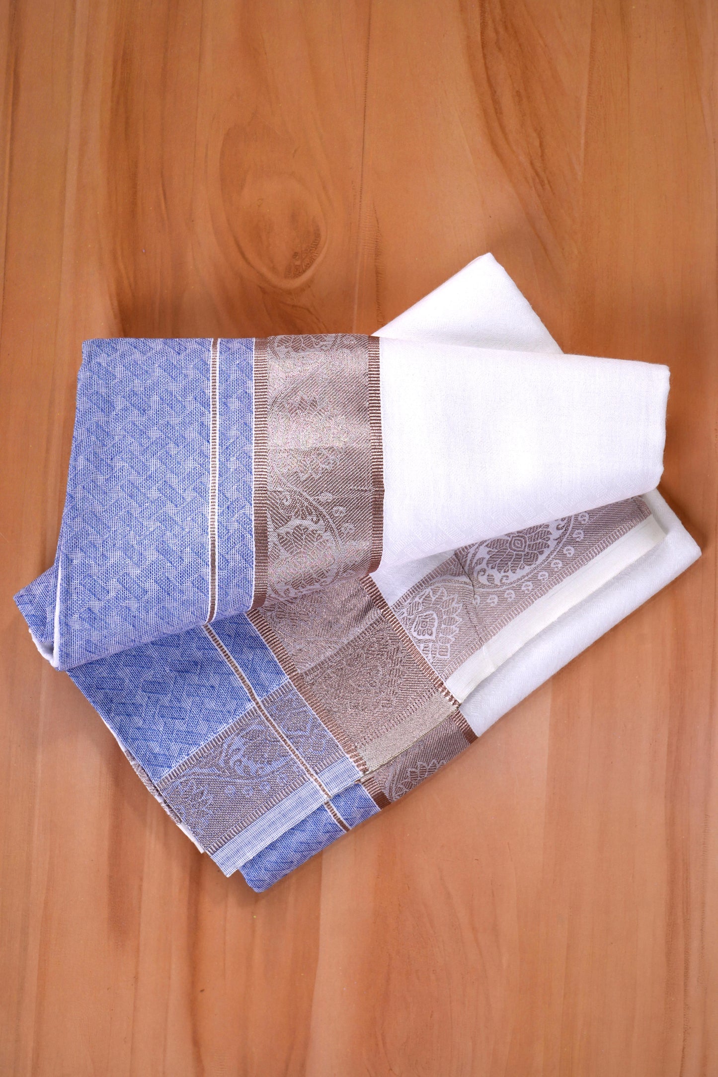 Aayush Cotton Jaquard Shirtings & Dhoti Single Set - D1