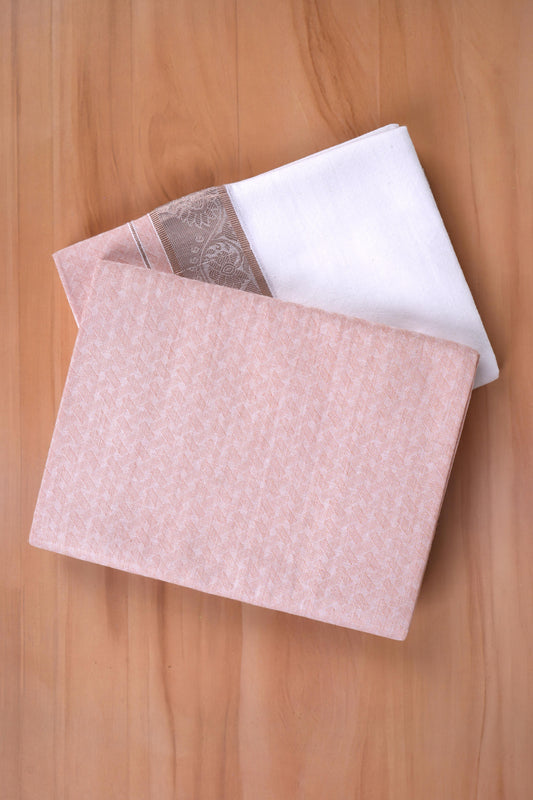 Aayush Cotton Jaquard Shirtings & Dhoti Single Set - D9