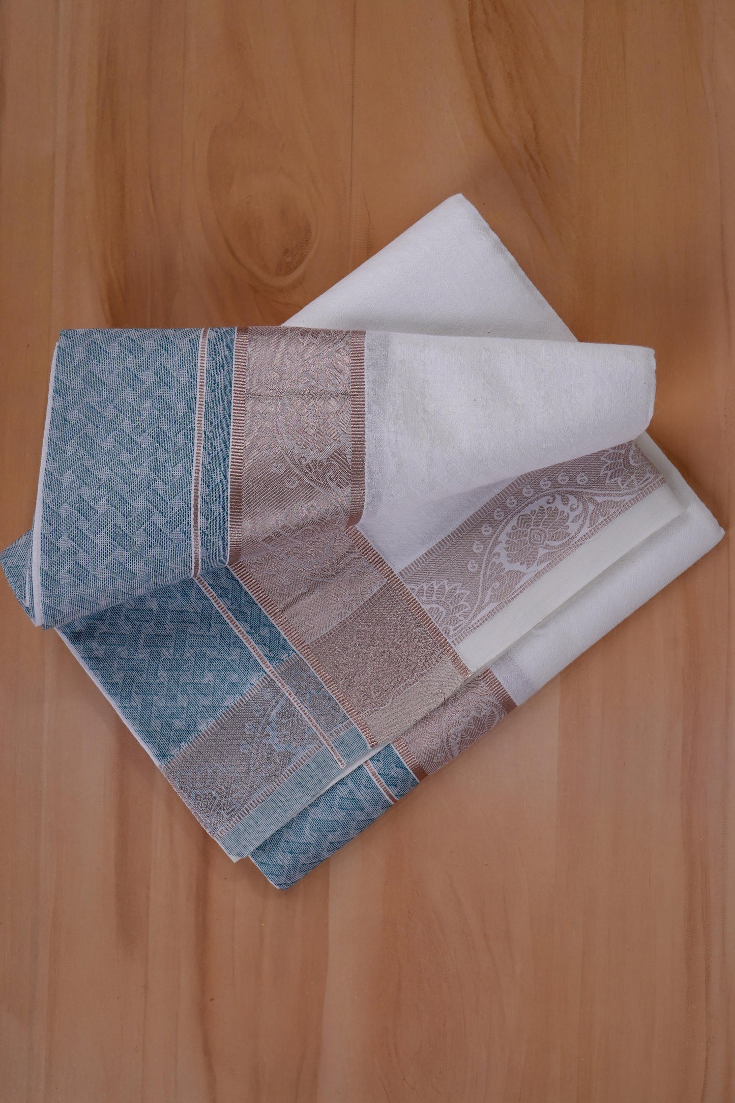 Aayush Cotton Jaquard Shirtings & Dhoti Single Set - D8