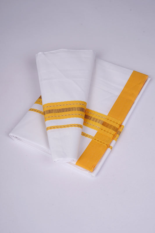 FS-108 W/S DHOTI  2.00 MTR - Yellow
