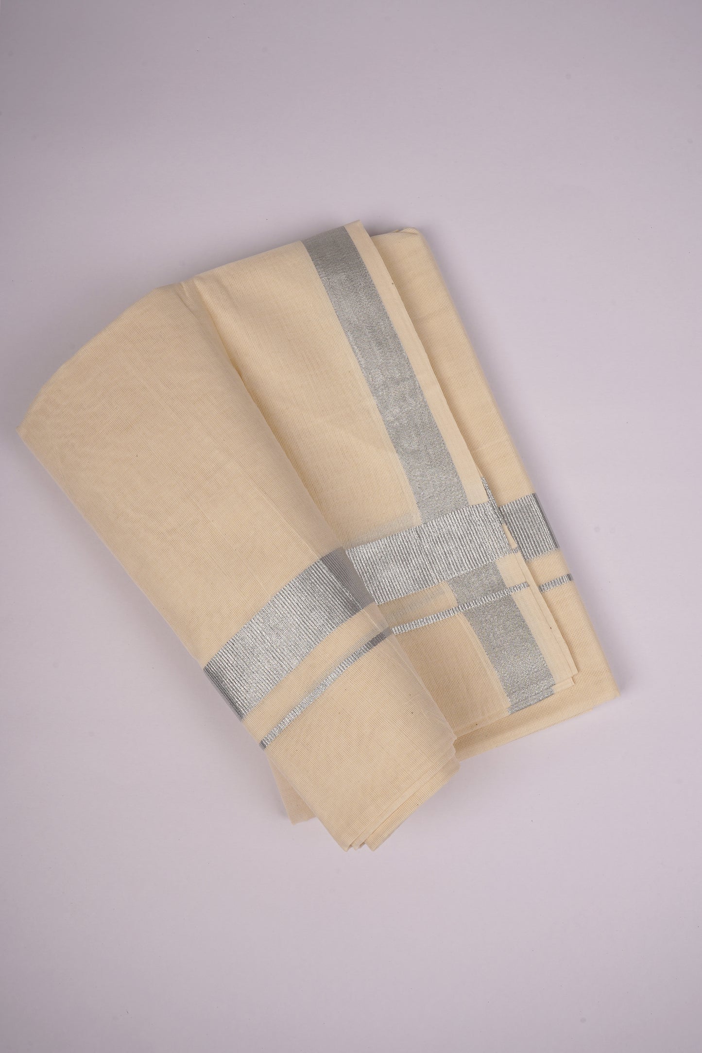 SLD-15C CREAM DOUBLE DHOTI  4.10 MTR