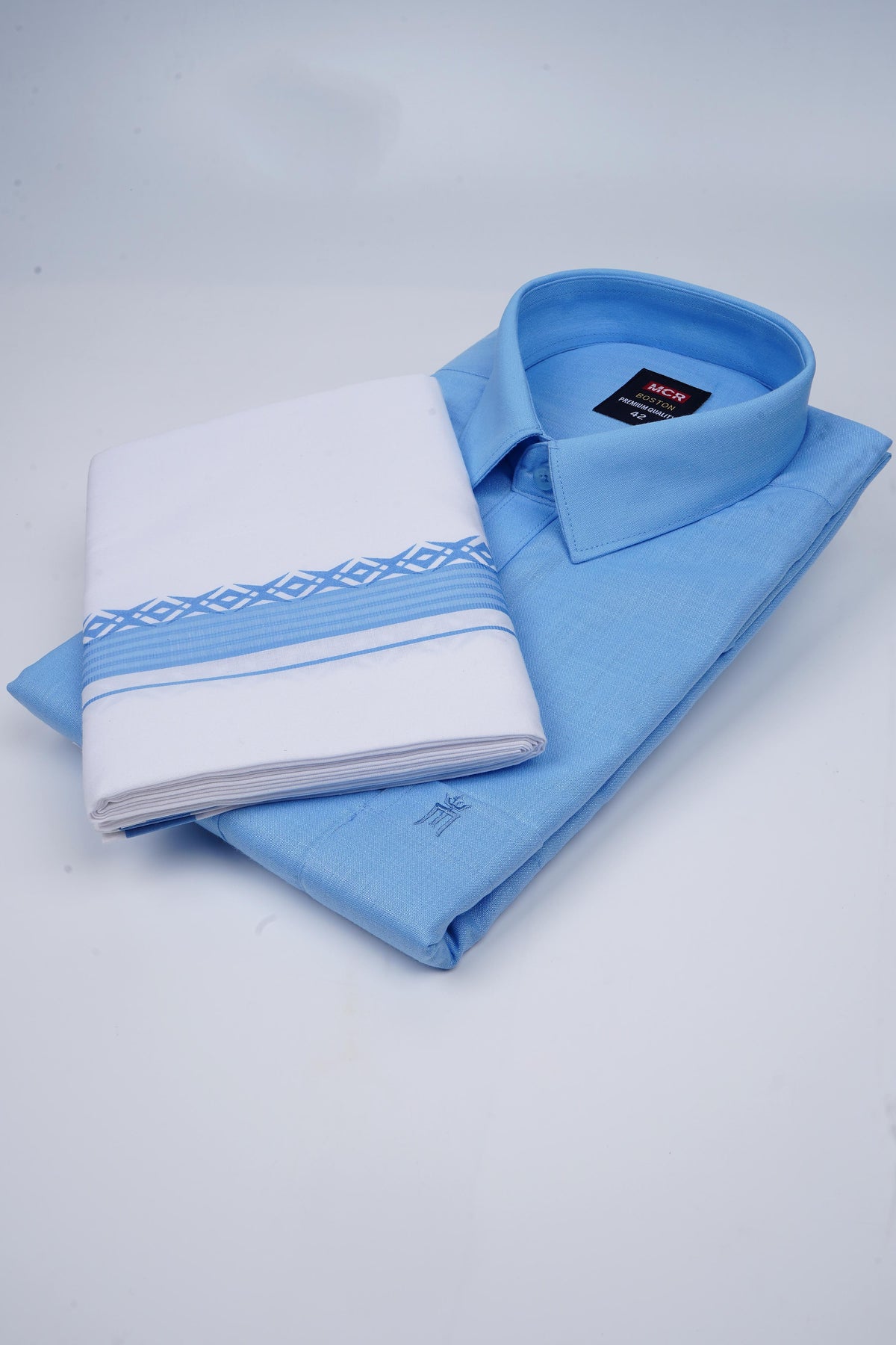 Boston Fancy Double Set H/S - (Assorted Pattern) - 21556 Sky Blue