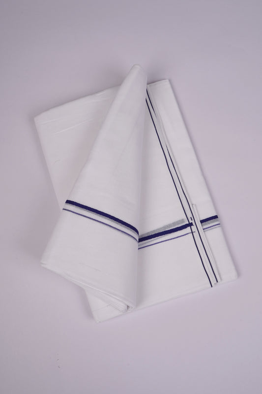 SD-16 W/D DHOTI  4.00 MTR-Blue