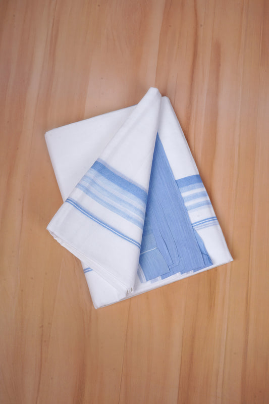 FCD-586 W/D DHOTI 3.80 MTR - Sky Blue