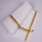 GLD-36 WHITE DOUBLE DHOTI   3.80 MTR