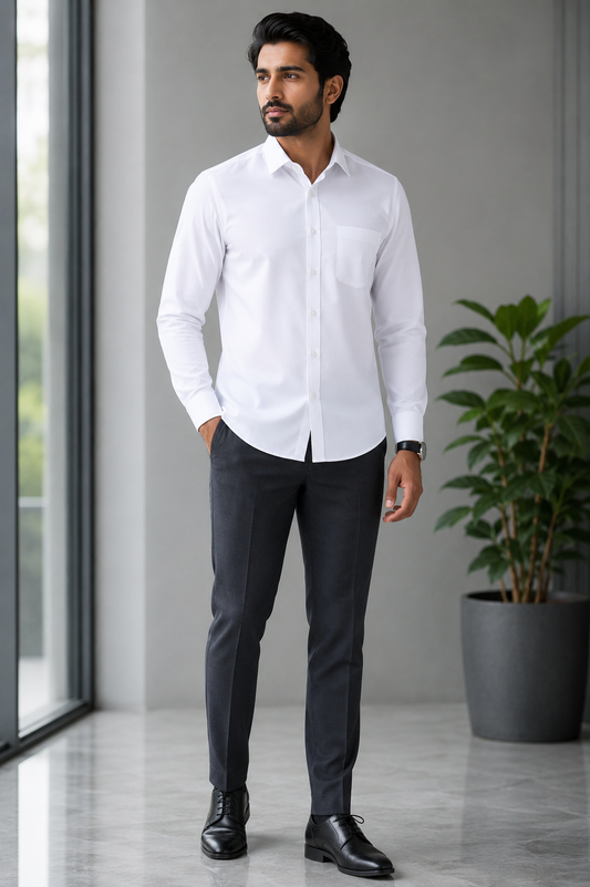 Spray Park Formal White Shirt For Men