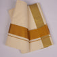 GLD-94C CREAM DOUBLE DHOTI  3.80 MTR