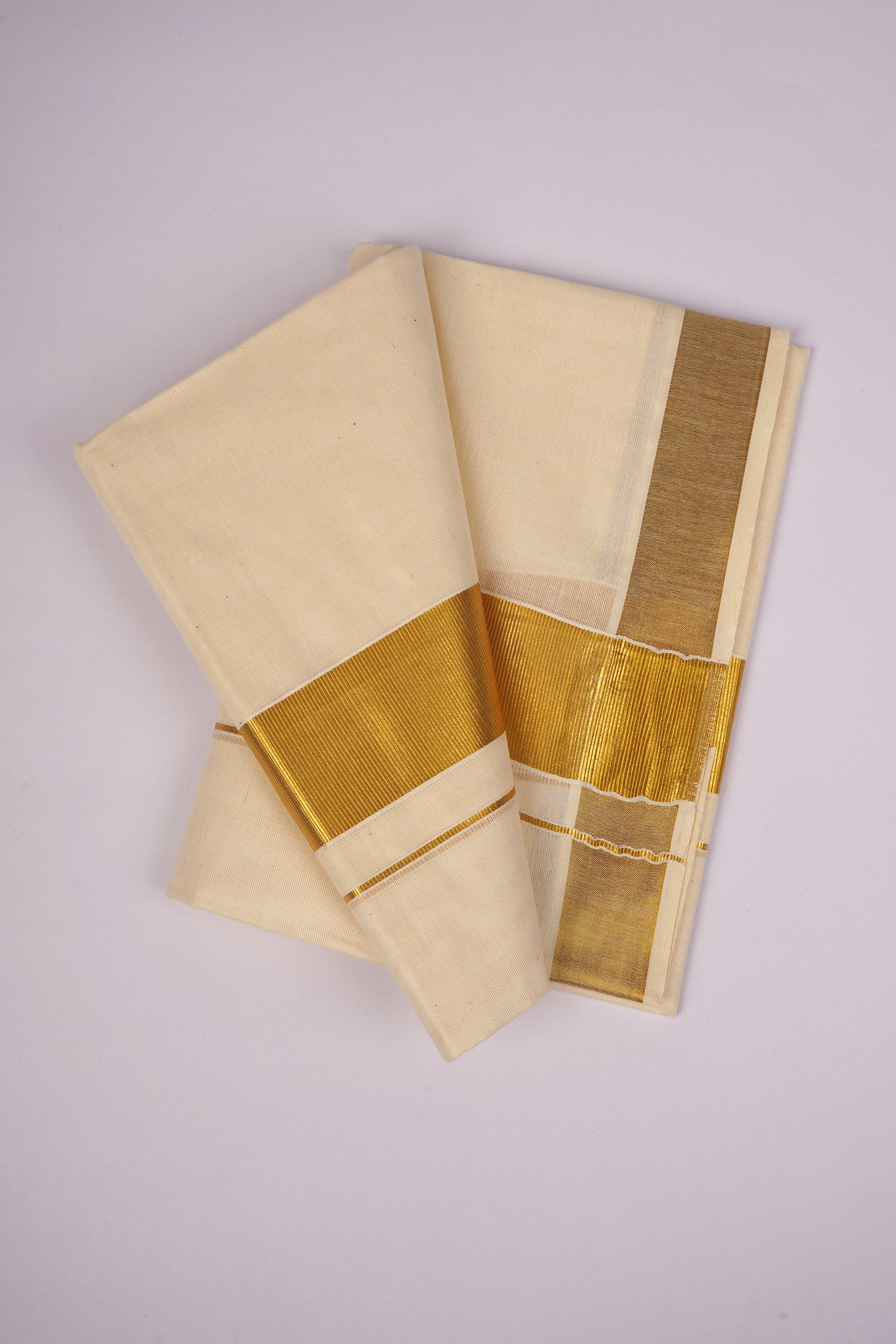 GLD-14C CREAM DOUBLE DHOTI  4.00 MTR
