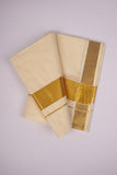 GLD-14C CREAM DOUBLE DHOTI  4.00 MTR