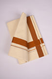 FD-08C CREAM DOUBLE DHOTI  3.80 MTR-Light Brown