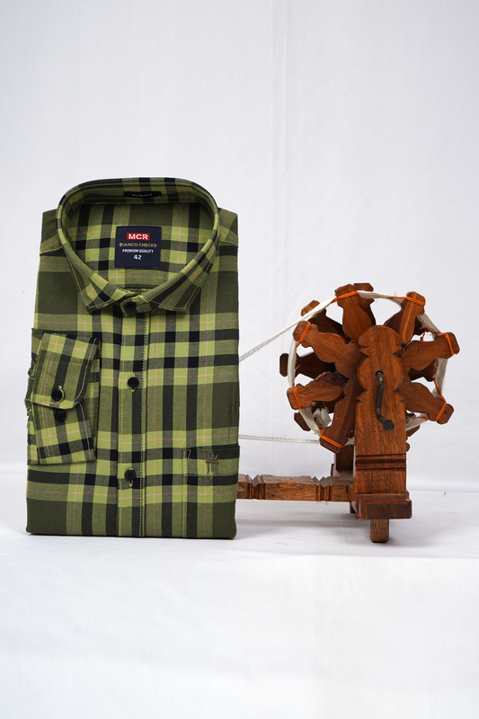 MCR BIANCO CHECKS 91011 Full Sleeve Formal Color Shirt For Men