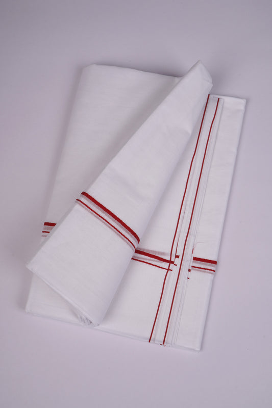 SD-17 W/D DHOTI  4.00 MTR-Red