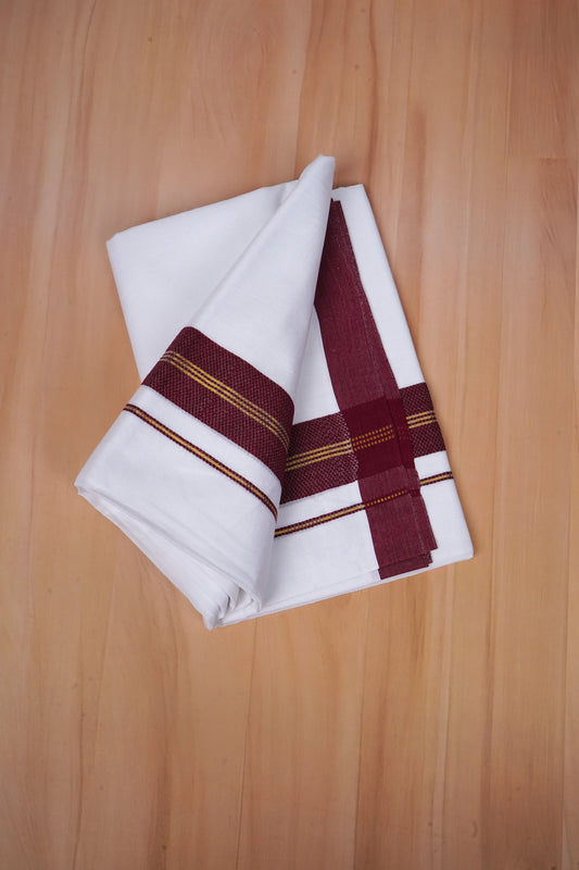 FCD-606 W/D DHOTI 3.80 MTR - Coffee Brown